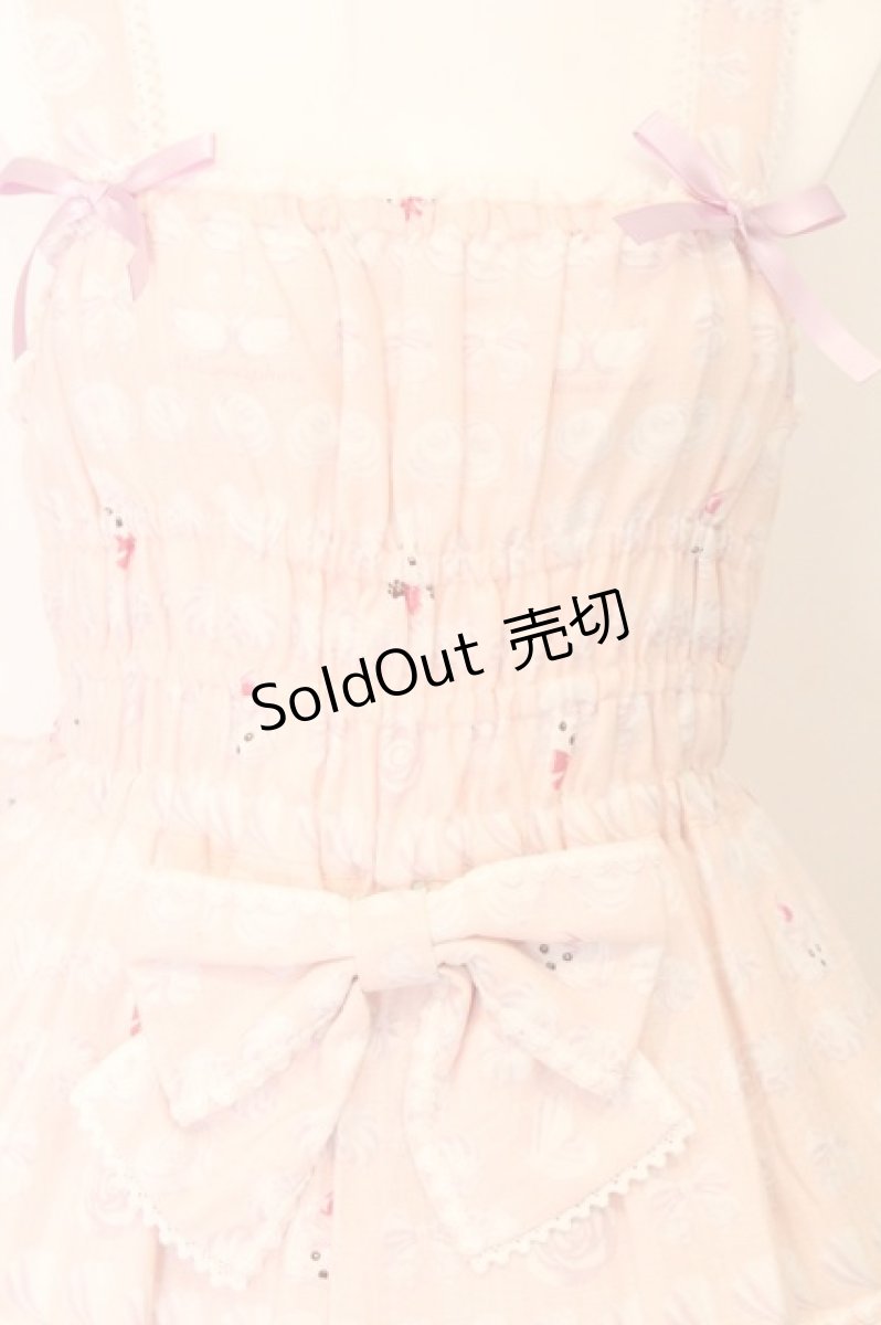 画像2: metamorphose / ふわふわメレンゲクッキー ティアードジャンパースカート  ピンク O-26-05-22-004-ME-OP-IG-OS (2)