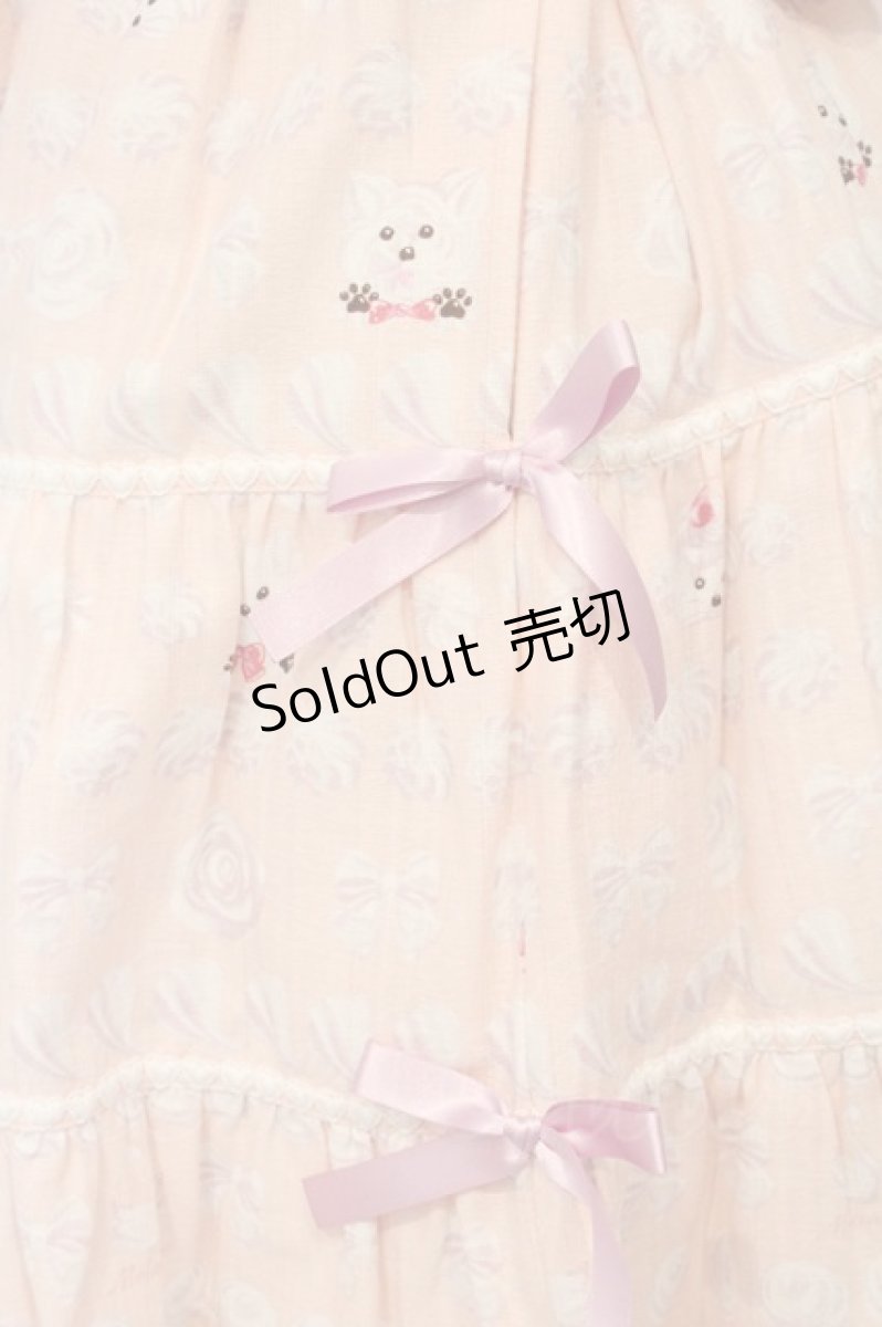 画像3: metamorphose / ふわふわメレンゲクッキー ティアードジャンパースカート  ピンク O-26-05-22-004-ME-OP-IG-OS (3)