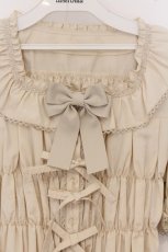 画像2: metamorphose / スクエアあきシャーリング半袖ブラウス size2 生成 O-26-05-22-038-ME-TO-IG-OS (2)