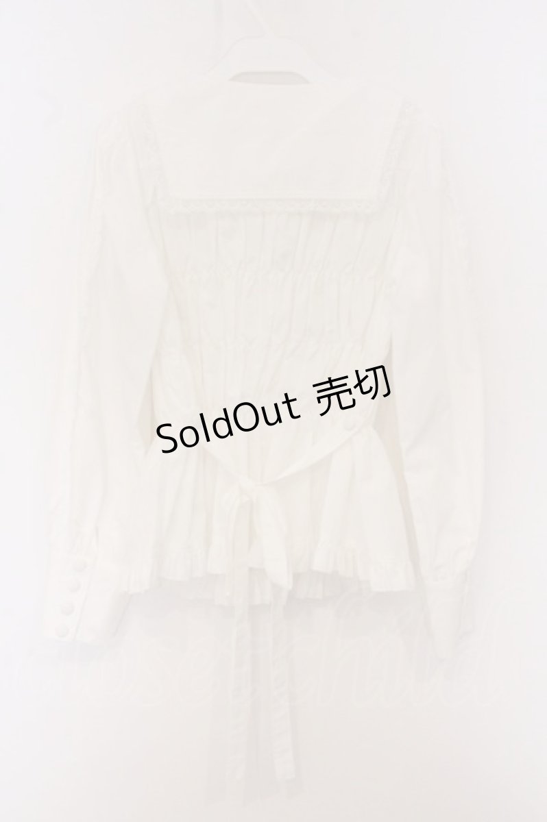 画像3: metamorphose / スクエアカラー2WAYブラウス size1 シロ O-26-05-22-039-ME-BL-IG-OS (3)