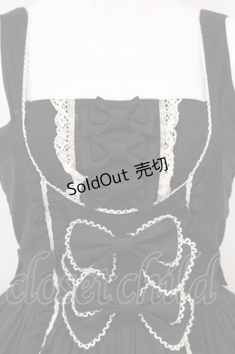 画像2: metamorphose / フロントあきフリルジャンパースカート (2025) size1 クロ×シロ O-26-05-22-001-ME-OP-IG-OS (2)