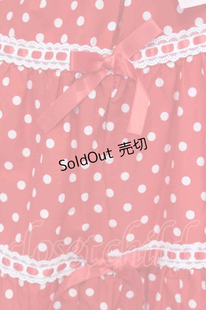 画像3: metamorphose / Candyシャーリングリボンジャンパースカート（ドット柄） size1 アカ O-26-05-22-006-ME-OP-IG-OS (3)