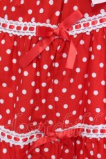 画像3: metamorphose / Candyシャーリングリボンジャンパースカート（ドット柄） size1 アカ O-26-05-22-006-ME-OP-IG-OS (3)