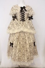 画像1: metamorphose / 【プラスサイズ】クラウンクロス ケープ付ロングドレス size2 生成り O-26-05-22-008-ME-OP-IG-OS (1)