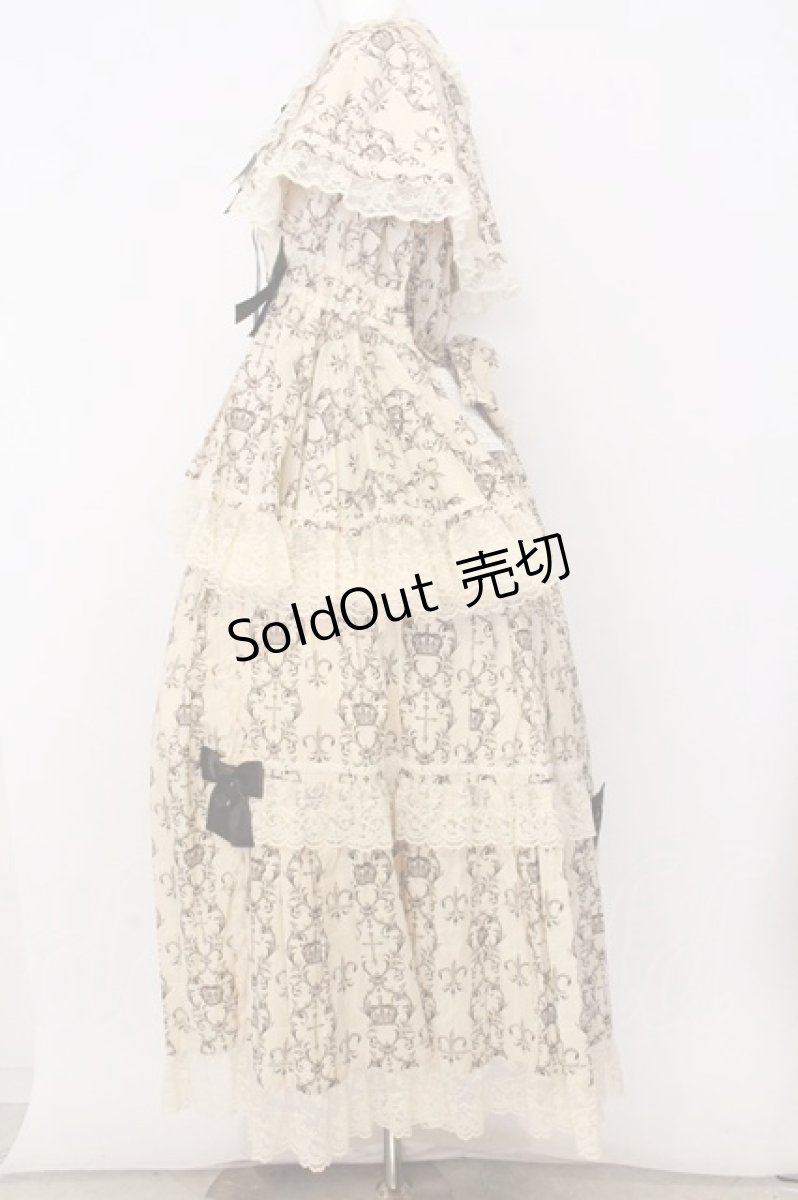 画像4: metamorphose / 【プラスサイズ】クラウンクロス ケープ付ロングドレス size2 生成り O-26-05-22-008-ME-OP-IG-OS (4)