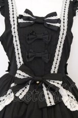 画像2: metamorphose / はしごレースピンタックフリルジャンパースカート size1 クロ×オフシロ O-26-05-22-009-ME-OP-IG-OS (2)