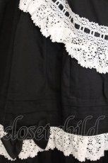 画像3: metamorphose / はしごレースピンタックフリルジャンパースカート size1 クロ×オフシロ O-26-05-22-009-ME-OP-IG-OS (3)