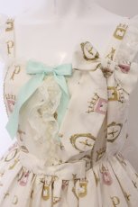 画像2: Angelic Pretty / Charlotte's Bear胸フリルジャンパースカートset  アイボリー O-26-05-22-012-AP-OP-IG-OS (2)