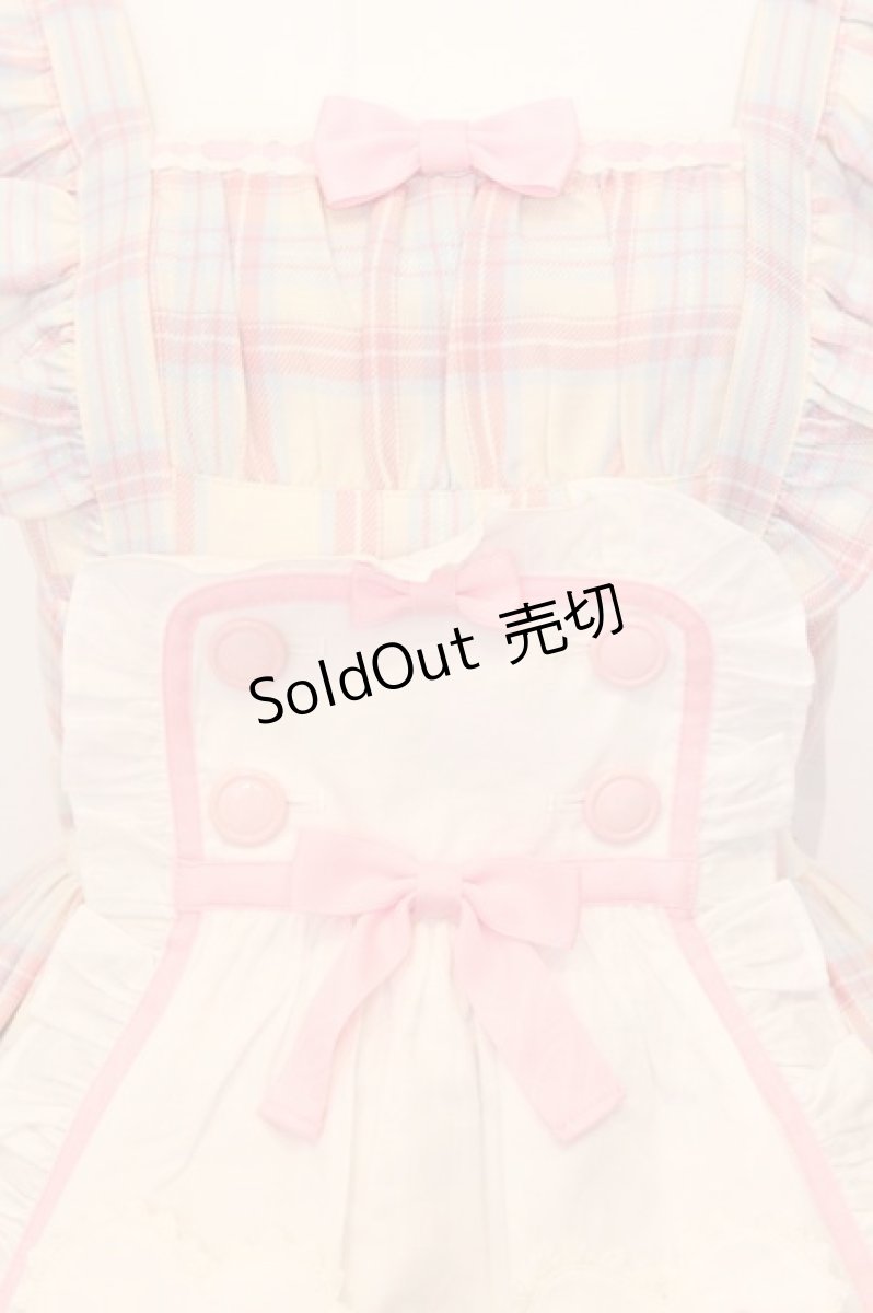 画像2: Angelic Pretty / Sugaryタータンチェックジャンパースカート  アイボリー O-26-05-22-013-AP-OP-IG-OS (2)