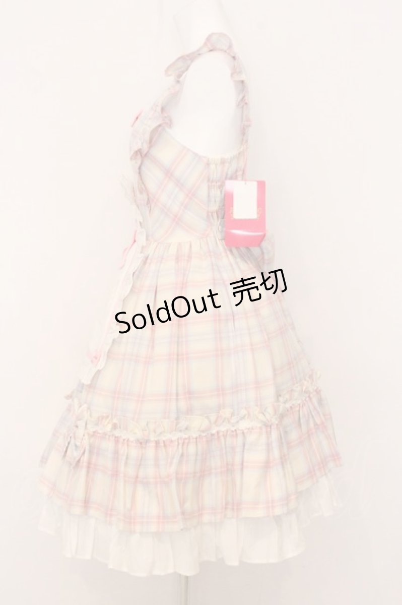 画像4: Angelic Pretty / Sugaryタータンチェックジャンパースカート  アイボリー O-26-05-22-013-AP-OP-IG-OS (4)