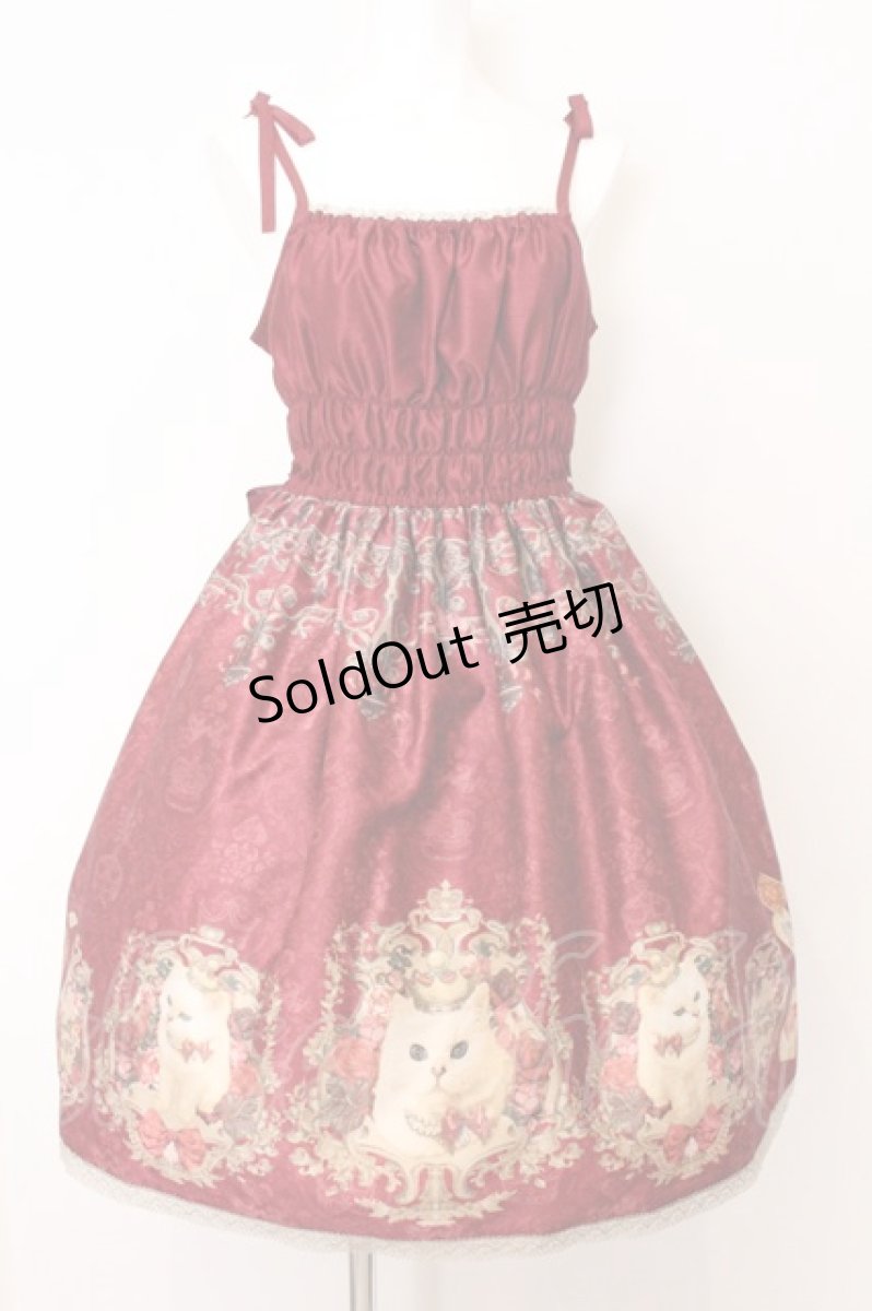 画像1: Enchantlic Enchantilly / クイーンキャット〜トランプの国〜ジャンパースカート  アカ O-26-05-22-019-LO-OP-IG-OS (1)