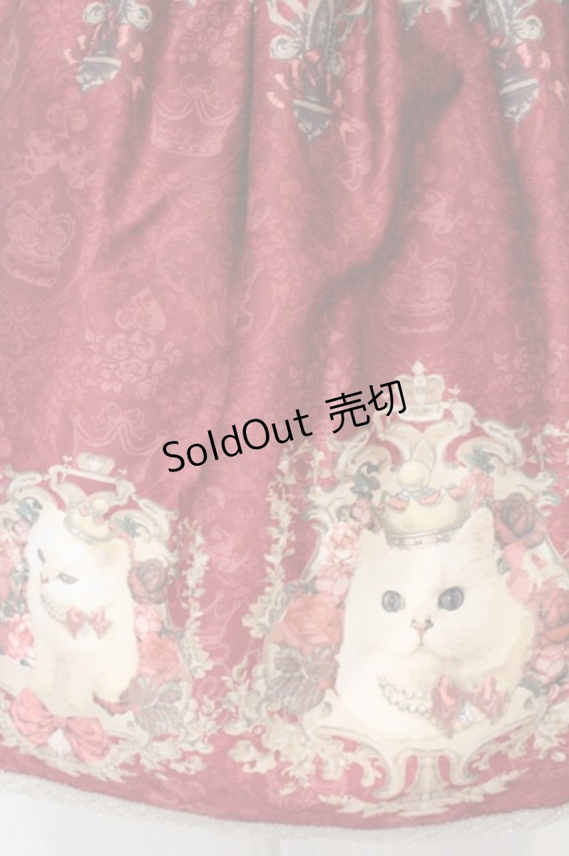 画像3: Enchantlic Enchantilly / クイーンキャット〜トランプの国〜ジャンパースカート  アカ O-26-05-22-019-LO-OP-IG-OS (3)
