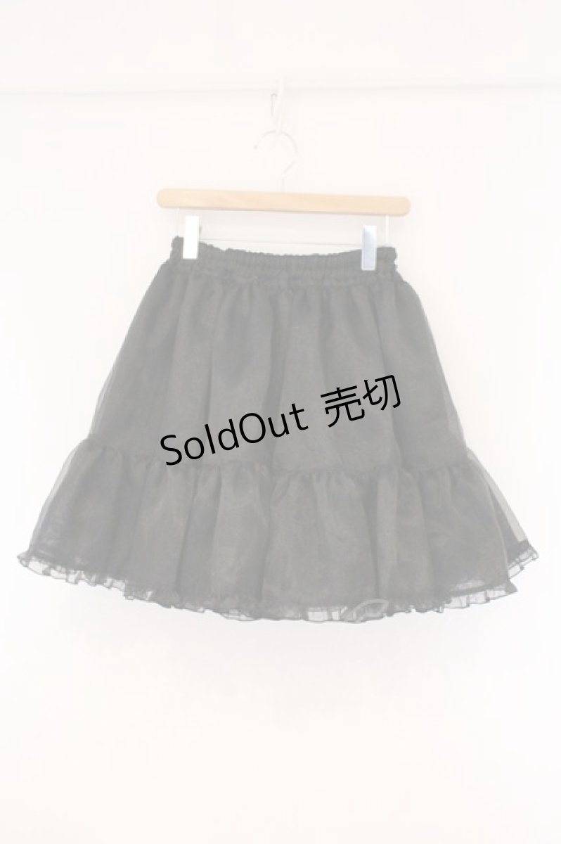 画像1: metamorphose / オーガンジーカラーパニエ size1 クロ O-26-05-23-001-ME-SK-IG-OS (1)