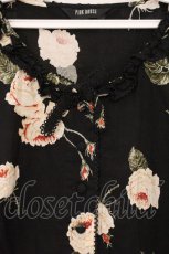 画像2: PINK HOUSE / 薔薇柄ローンシャツチュニック  クロ O-26-05-23-032-LO-TO-IG-OS (2)