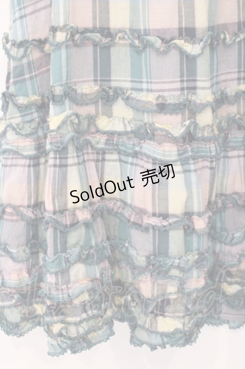 画像3: PINK HOUSE / マドラスチェックノースリーブワンピース  グリーン系 O-26-05-23-033-LO-OP-IG-ZI (3)