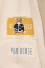 画像3: PINK HOUSE / プレッピーテディネーム使いフーディジャケット  アイボリー O-26-05-23-040-LO-JA-IG-OS (3)