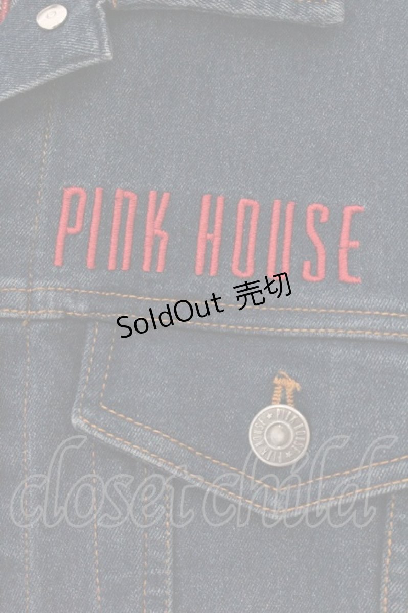 画像2: PINK HOUSE / ネームタグ付き刺繍デニムジャケット 3(M) インディゴ O-26-05-23-042-LO-JA-IG-OS (2)