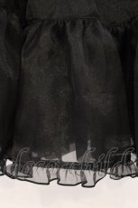 画像2: metamorphose / オーガンジーカラーパニエ size1 クロ O-26-05-23-001-ME-SK-IG-OS (2)