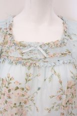 画像2: PINK HOUSE / フラワリィローズミディワンピース  サックス O-26-05-23-053-LO-OP-IG-OS (2)