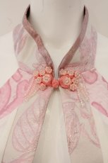 画像2: Qutie Frash / チャイナオフショル着物カーデ  ピンク×ホワイト O-26-05-23-054-QU-TO-IG-OS (2)