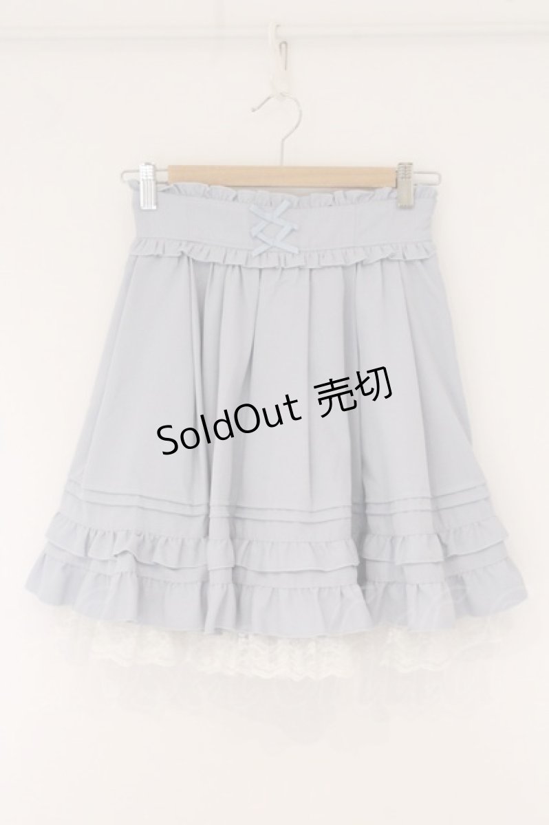 画像1: Secret Honey / ピンタックフリルギャザースカート  サックス O-26-05-23-058-CA-SK-IG-OS (1)
