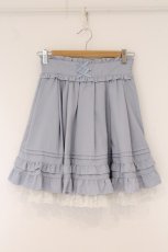 画像1: Secret Honey / ピンタックフリルギャザースカート  サックス O-26-05-23-058-CA-SK-IG-OS (1)