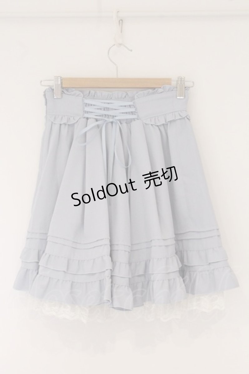 画像3: Secret Honey / ピンタックフリルギャザースカート  サックス O-26-05-23-058-CA-SK-IG-OS (3)