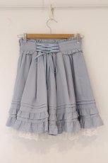 画像3: Secret Honey / ピンタックフリルギャザースカート  サックス O-26-05-23-058-CA-SK-IG-OS (3)