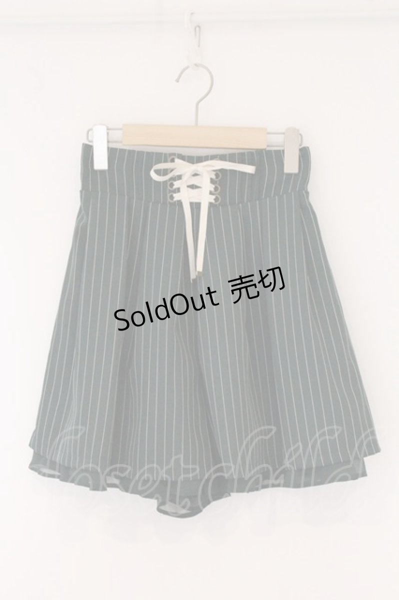 画像1: axes femme / アソート柄編上ショートパンツ  グリーン O-26-05-23-059-AX-PA-IG-OS (1)