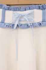 画像2: Jamie エーエヌケー / ジャージのスカート  ホワイト×サックス O-26-05-23-061-LO-SK-IG-OS (2)
