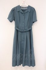 画像1: an another angelus / レトロ釦使い開衿シャツワンピース F グリーン O-26-05-23-066-CA-OP-OW-OS (1)