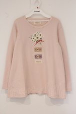 画像1: PINK HOUSE / マーガレット刺繍裏毛スウェット  ピンク O-26-05-23-008-LO-TO-IG-OS (1)