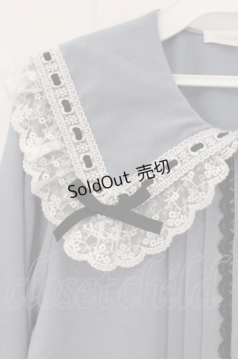 画像2: DearMyLove / 選べる襟デザインロリータレースブラウス LL ブルーグレー O-26-05-23-076-GO-BL-OW-OS (2)