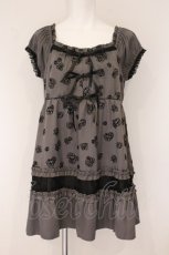 画像1: axes femme / フロッキーローズチュニック F グレー O-26-05-23-085-AX-TO-OW-OS (1)