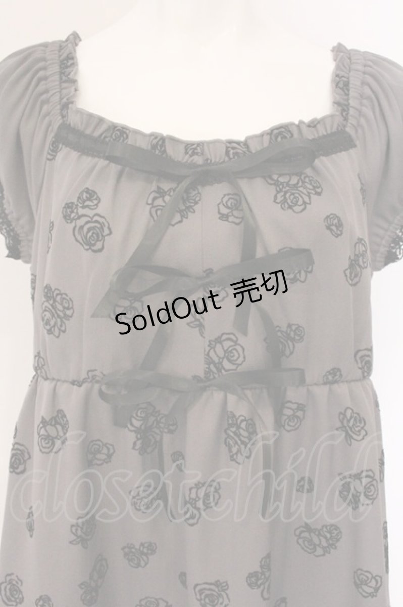 画像2: axes femme / フロッキーローズチュニック F グレー O-26-05-23-085-AX-TO-OW-OS (2)