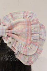 画像2: Angelic Pretty / Sugaryタータンチェックカチューシャ  アイボリー O-26-05-23-094-AP-AC-IG-OS (2)