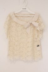 画像1: Toi et Bonbon / 総レースリボントップス  アイボリー O-26-05-23-021-LO-BL-IG-OS (1)