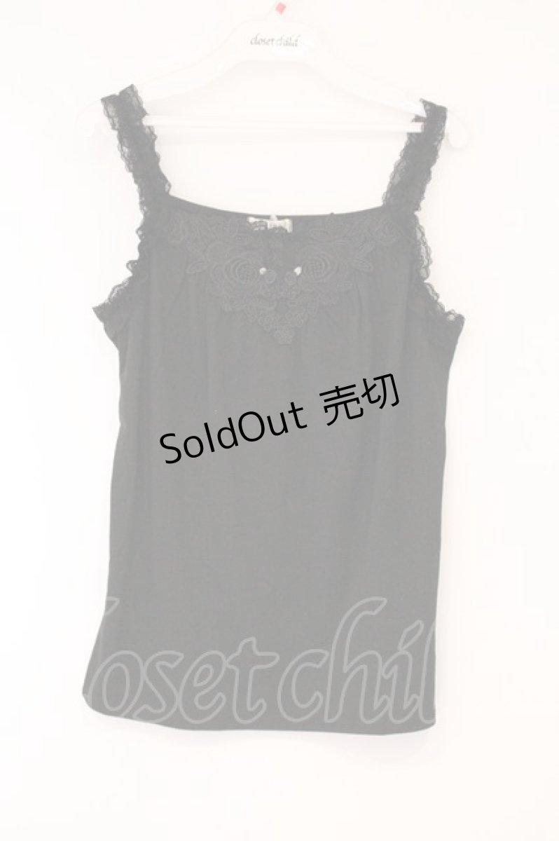 画像1: axes femme / ローズレースタンクトップ F クロ O-26-05-25-001-AX-TO-OW-OS (1)