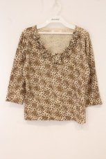 画像1: INGEBORG / ローズモチーフ使いレオパードニットソー S ベージュ×ブラウン O-26-05-25-028-LO-TO-OW-OS (1)