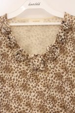 画像2: INGEBORG / ローズモチーフ使いレオパードニットソー S ベージュ×ブラウン O-26-05-25-028-LO-TO-OW-OS (2)