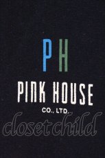 画像2: PINK HOUSE / ロゴ使いコットンカーディガン  ネイビー O-26-05-25-032-LO-TO-OW-OS (2)