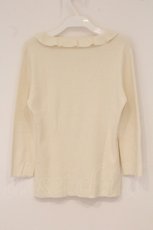 画像3: INGEBORG / フリル襟ニットトップス S シロ O-26-05-25-039-LO-TO-OW-OS (3)