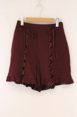 画像1: axes femme POETIQUE / レースアップキュロットパンツ M ワイン O-26-05-25-052-AX-PA-OW-OS (1)
