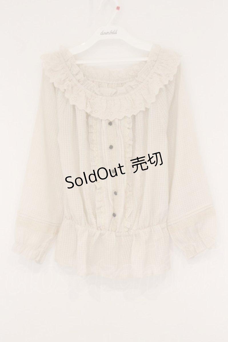 画像1: axes femme / シアーチェックプルオーバー M キナリ O-26-05-25-055-AX-TO-OW-OS (1)