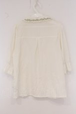 画像3: axes femme POETIQUE / 薔薇モチーフ付ブラウス M キナリ O-26-05-25-056-AX-BL-OW-OS (3)