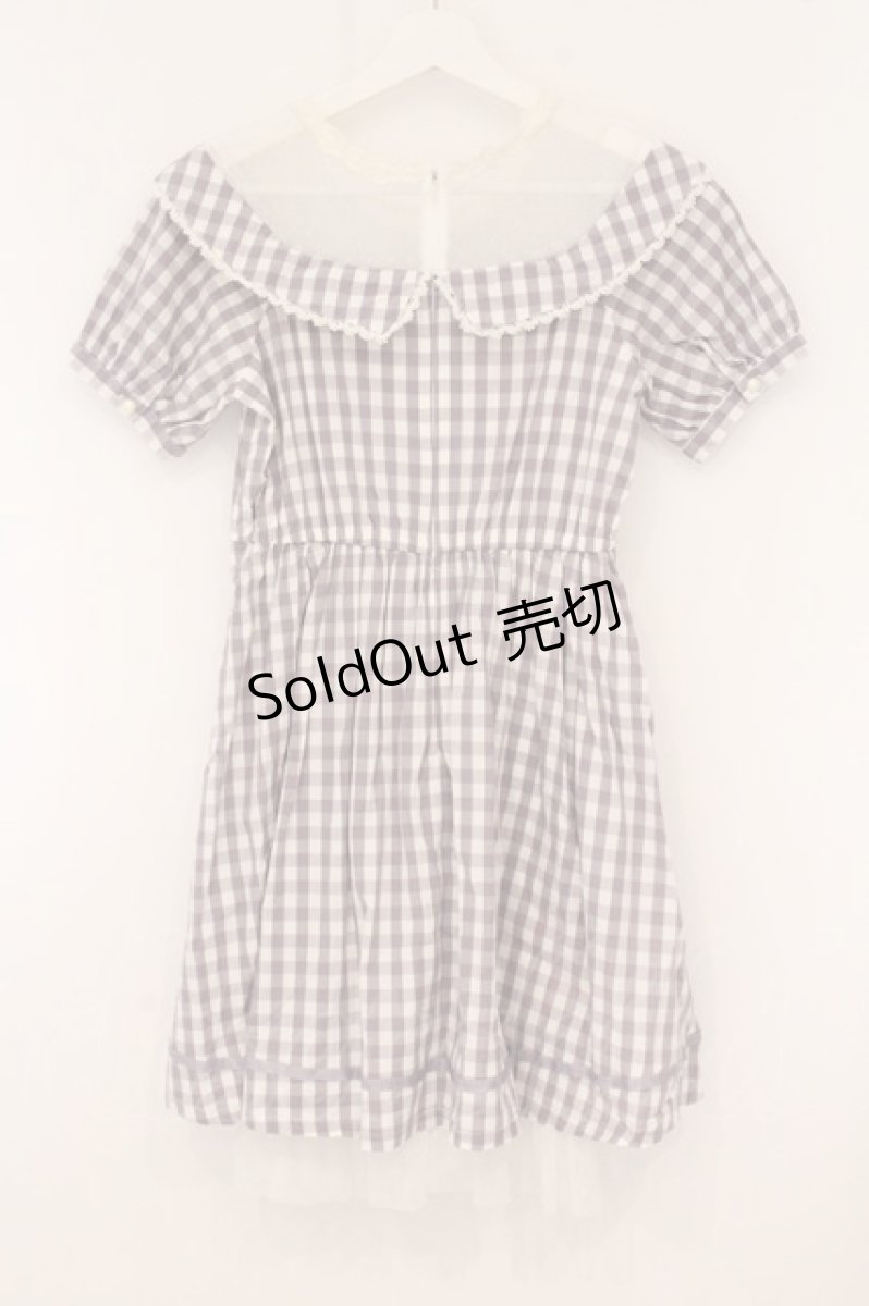 画像3: axes femme POETIQUE / チュール切り替えギンガムワンピース M ラベンダー O-26-05-25-059-AX-OP-OW-OS (3)