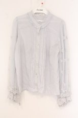 画像1: axes femme / レース袖リボンタイブラウス【リボンタイ欠品】 M サックス O-26-05-25-061-AX-BL-OW-OS (1)