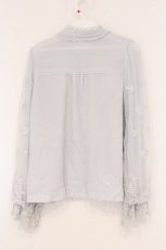 画像3: axes femme / レース袖リボンタイブラウス【リボンタイ欠品】 M サックス O-26-05-25-061-AX-BL-OW-OS (3)