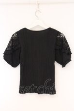 画像3: axes femme / レース切り替えプルオーバー M クロ O-26-05-25-067-AX-TO-OW-OS (3)