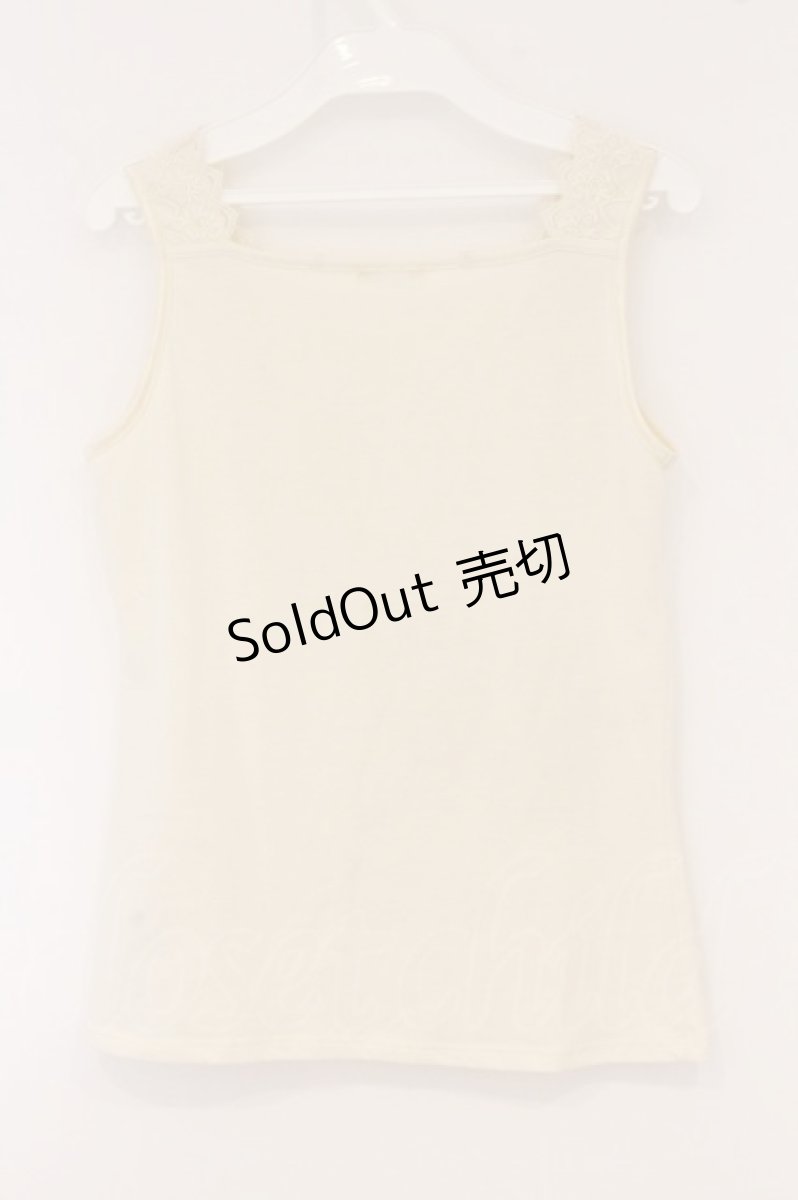 画像3: axes femme / レース使いタンクトップ M キナリ O-26-05-25-068-AX-TO-OW-OS (3)